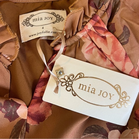 Joyfolie Prairie Cottagecore Cowgirl Ruffle Maxi Ashley Dress Ochre Floral 4 - Picture 9 of 13